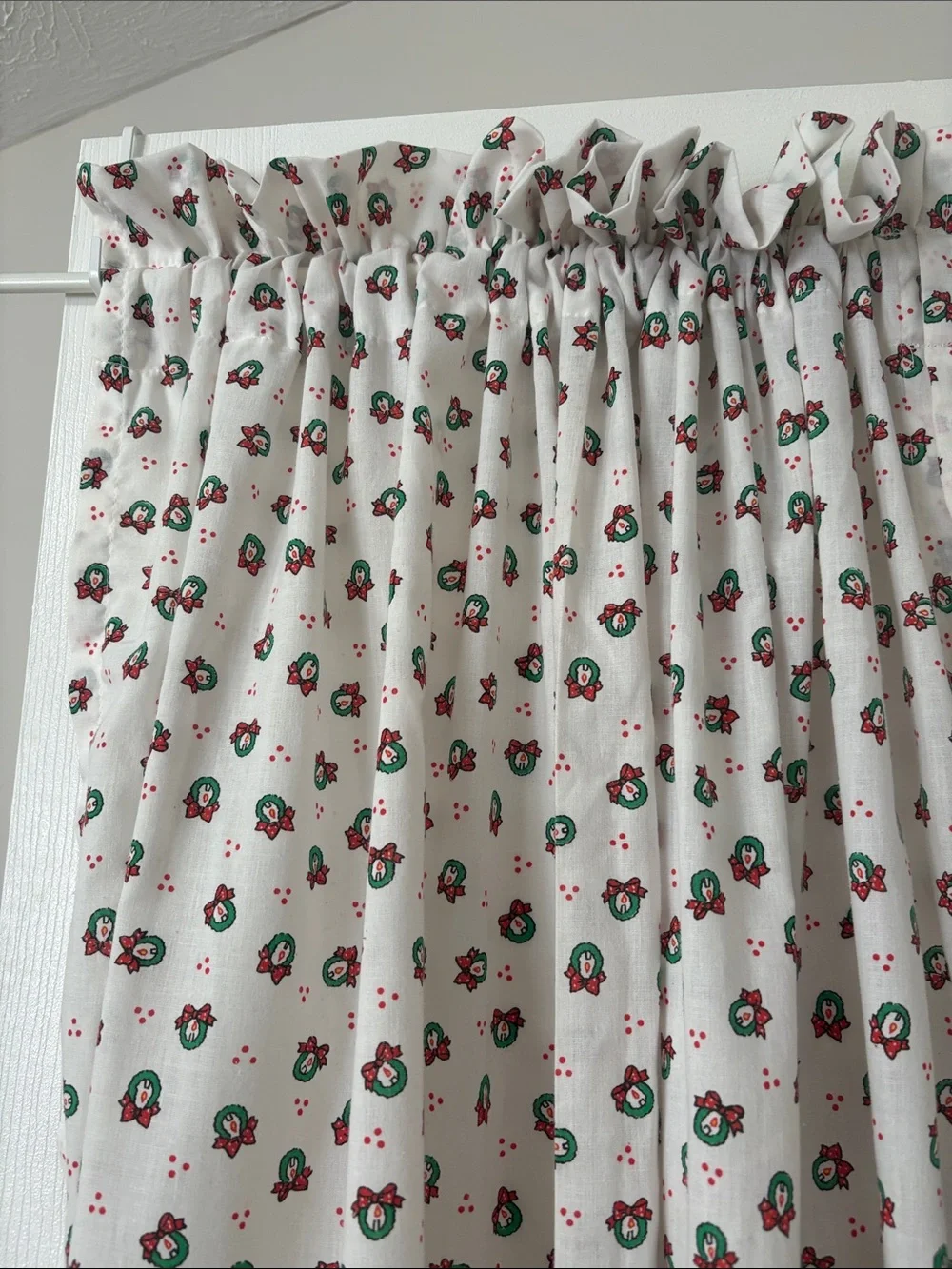 Floral Print Window Curtain Panels christmas panels 45 wide x 48 length handmade